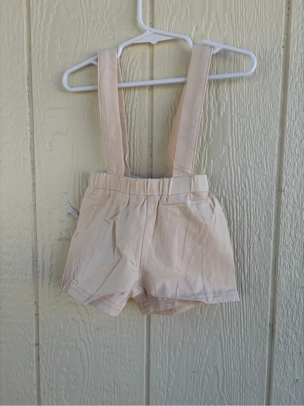 Cream Suspender Shorts with Yellow & Brown Floral Bodysuit - Girls Bottoms 12 M